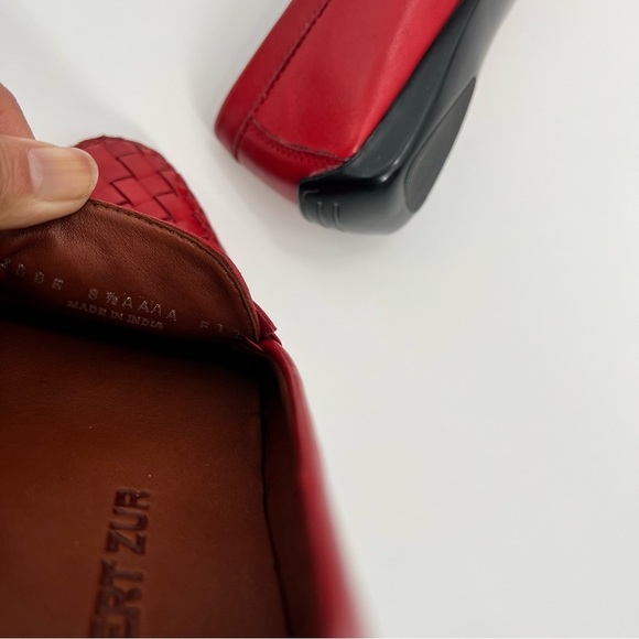 NWT Robert Zur Petra Loafer Vermillon Leather Shoe Slip On Y2K Moccasin Red 8.5 - Picture 6 of 10